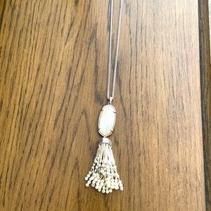Kendra Scott white tassel necklace